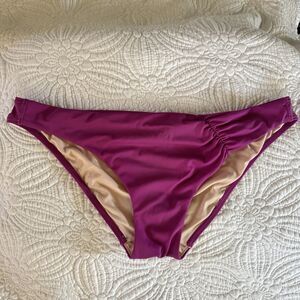 Victoria’s Secret Ruched Side Bikini Bottom Purple Womens XL Y2K Beach Swim